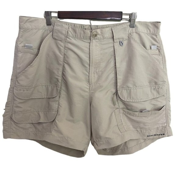 COLUMBIA PFG Nylon Shorts‎ Omni Shade Beige 40W - Picture 1 of 8